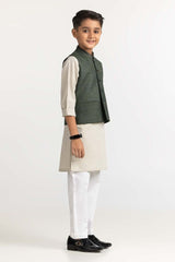 UAE-Green Styling Waist Coat KWC-PD23-017