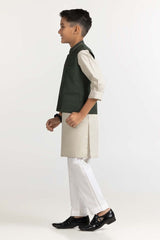 UAE-Green Styling Waist Coat KWC-PD23-017