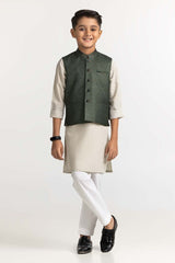 UAE-Green Styling Waist Coat KWC-PD23-017