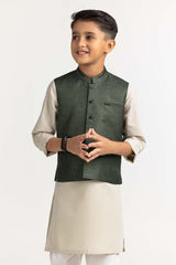 UAE-Green Styling Waist Coat KWC-PD23-017