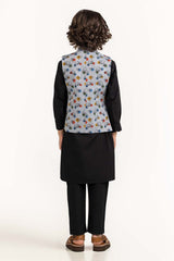 UAE-Grey Stylized Waist Coat KWC-PD23-006
