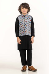 UAE-Grey Stylized Waist Coat KWC-PD23-006