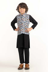 UAE-Grey Stylized Waist Coat KWC-PD23-006