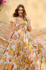 UAE -3 Piece Unstitched Cotton Silk Suit with Printed Burnout Blend Dupatta CS-52003