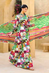 UAE -3 Piece Unstitched Printed Pure Bamboo Silk Suit with Printed Chiffon Dupatta BS-52004