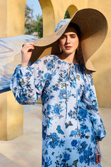 UAE -3 Piece Unstitched Printed Soya Silk Suit with Printed Chiffon Dupatta SY-52003
