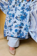 UAE -3 Piece Unstitched Printed Soya Silk Suit with Printed Chiffon Dupatta SY-52003