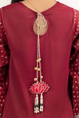 UAE -Luxury Pret Cotton Maisuri Embroidered Kurti And Dupatta ILP-22-118 2PC