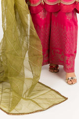 UAE -Luxury Pret Dyed Rawsilk Embroidered Suit ILP-22-170 3PC