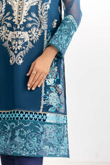 UAE -2 PC Luxury Pret Orgaza Embroidered Shirt with Trouser ILP-22-221