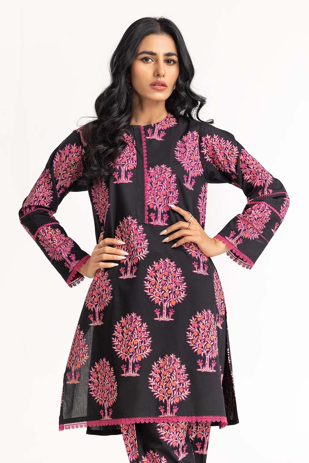UAE -2 PC Screen Printed Shirt With Trouser IPS-23-15