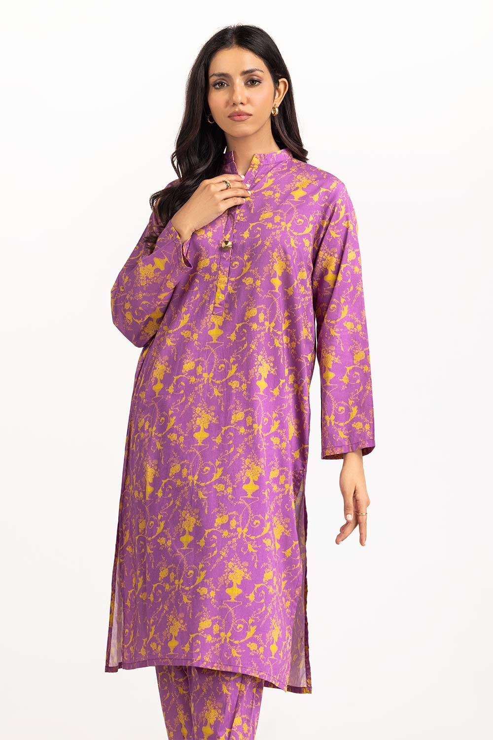 UAE -2 PC Digital Printed Cambric Shirt With Shalwar IPS-23-52