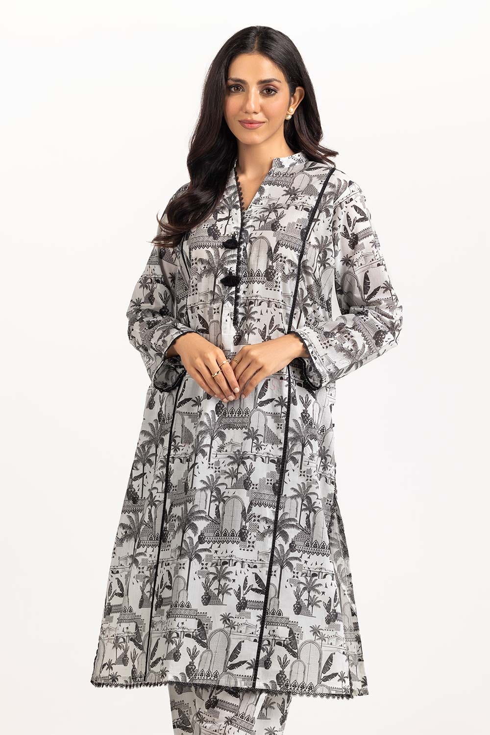 UAE -2 PC Digital Printed Cambric Shirt With Shalwar IPS-23-56