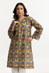 UAE -Lawn Gold Printed Shirt IUSTK-283