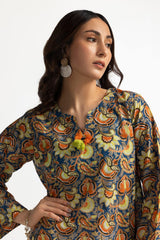 UAE -Lawn Gold Printed Shirt IUSTK-283