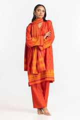 UAE -3 Piece Dhanak Printed Suit IUSTKSD-434