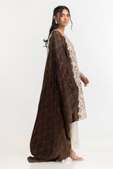 UAE-3 Piece Khaddar Printed With Embroidered  Suit IUSTKSD-435
