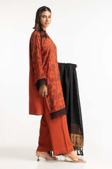 UAE-3 Piece Karandi Embroidered Suit IUSTKSD-470