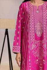 UAE-3 Piece Karandi Embroidered And Lacquer Printed Suit IUSTKSD-476