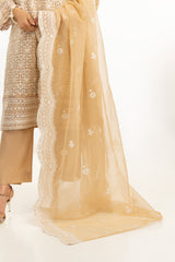 UAE-3PC Organza Embroidered Suit IUSTKSD-809