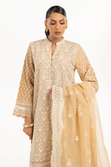 UAE-3PC Organza Embroidered Suit IUSTKSD-809