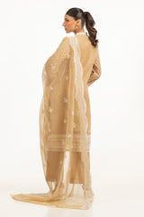 UAE-3PC Organza Embroidered Suit IUSTKSD-809