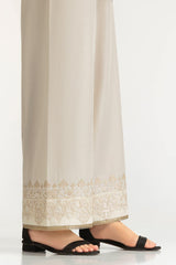 UAE-Beige Lawn Embroidered Trouser IUSTTR-42002