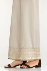 UAE-Beige Lawn Embroidered Trouser IUSTTR-42002