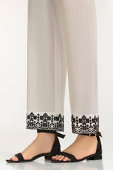 UAE-White Lawn Embroidered Trouser IUSTTR-42005