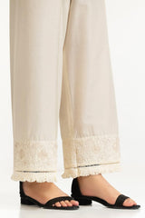 UAE-Beige Lawn Embroidered Trouser IUSTTR-42008