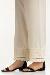 UAE-Beige Lawn Embroidered Trouser IUSTTR-42008