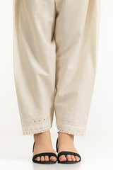 UAE-Beige Lawn Embroidered Shalwar IUSTTR-42011