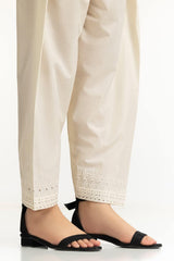 UAE-Beige Lawn Embroidered Shalwar IUSTTR-42011