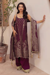 UAE -3 Piece Unstitched Jacquard Suit FE-52151