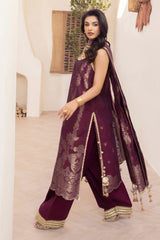 UAE -3 Piece Unstitched Jacquard Suit FE-52151