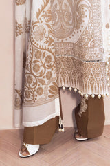 UAE -3 Piece Unstitched Embroidered Jacquard Suit with Jacquard Dupatta FE-52090