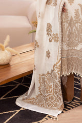 UAE -3 Piece Unstitched Embroidered Jacquard Suit with Jacquard Dupatta FE-52090