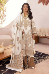 UAE -3 Piece Unstitched Embroidered Jacquard Suit with Jacquard Dupatta FE-52090