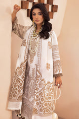 UAE -3 Piece Unstitched Embroidered Jacquard Suit with Jacquard Dupatta FE-52090