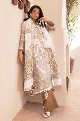 UAE -3 Piece Unstitched Embroidered Jacquard Suit with Jacquard Dupatta FE-52090