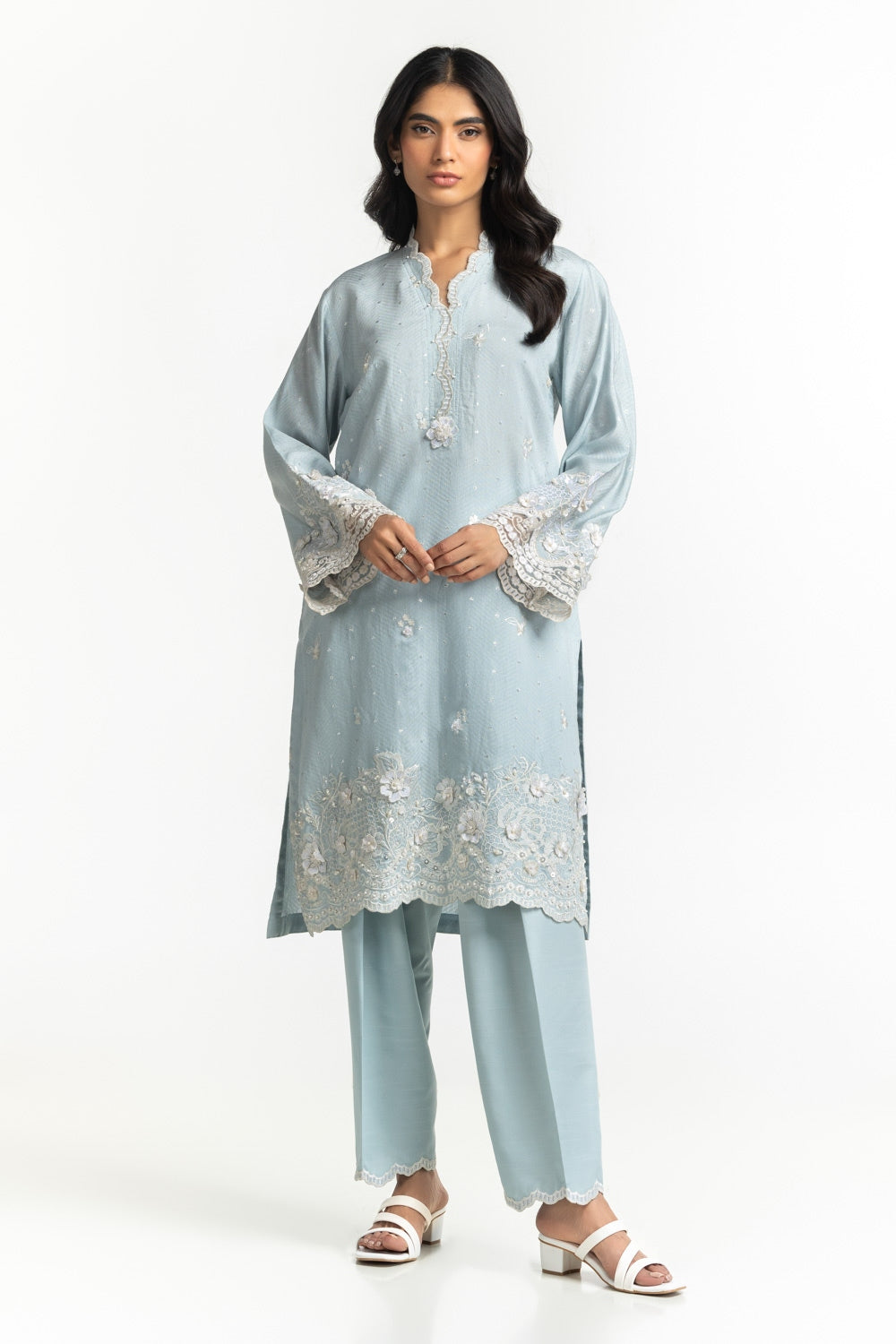 UAE-Jacquard Embroidered Shirt And Trouser IPST-44322