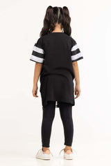 UAE -Junior Girl White And Black T-Shirt 231-413-017