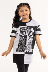 UAE -Junior Girl White And Black T-Shirt 231-413-017