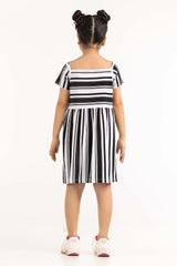 UAE -Junior Girl White And Black Dress 231-414-001
