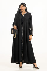 UAE-Georgette Embroidered Abaya With Scarf KAB-22034