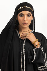 UAE-Georgette Embroidered Abaya With Scarf KAB-22034