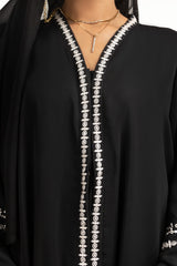 UAE-Georgette Embroidered Abaya With Scarf KAB-22034
