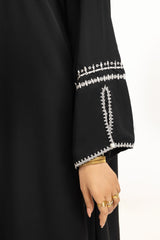 UAE-Georgette Embroidered Abaya With Scarf KAB-22034