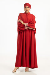 UAE-Viscose Embroidered Abaya With Scarf KAB-22120