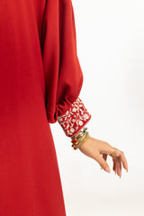 UAE-Viscose Embroidered Abaya With Scarf KAB-22120